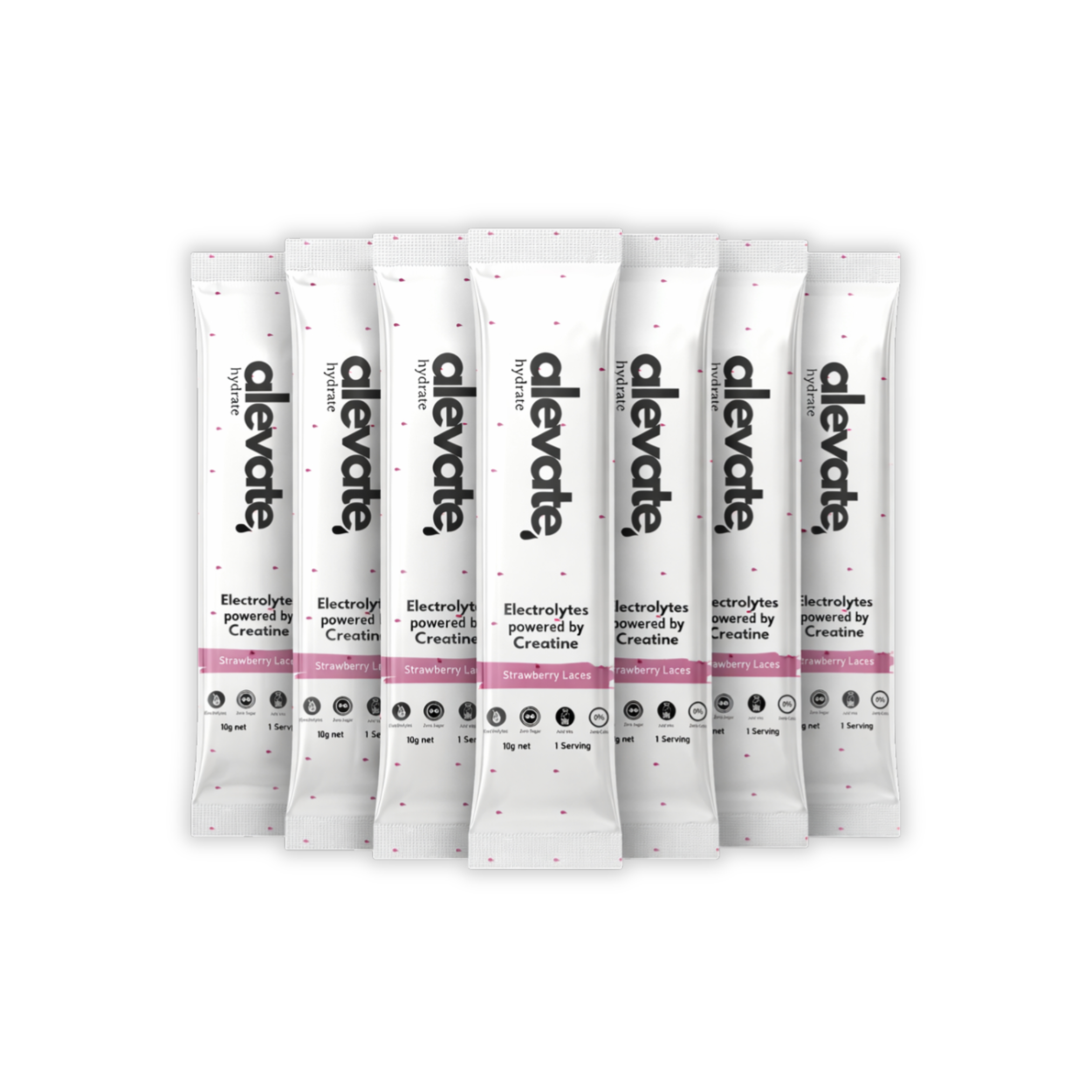 Alevate Hydrate Electrolyte & Creatine Drink Mix – Strawberry Laces – 7 Day Sample Pack